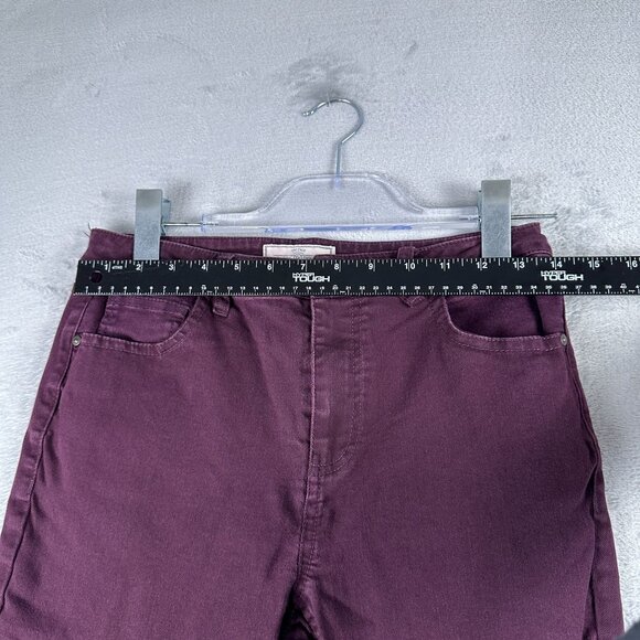 Fat Face Skye Skinny Jeans Womens Size 6 Mid Rise Denim Stretch Maroon - Picture 8 of 13